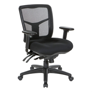 ProGrid Black Mid Back Managers Office Chair with Adjustable Arms