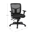 ProGrid Black Mid Back Managers Office Chair with Adjustable Arms