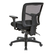 ProGrid Black Mid Back Managers Office Chair with Adjustable Arms
