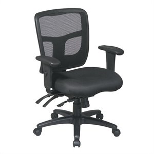progrid black mid back managers office chair with adjustable arms