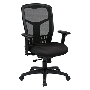 progrid high back black managers office chair with adjustable arms