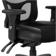 ProGrid High Back Manager Office Chair with Black Leather and Mesh Seat