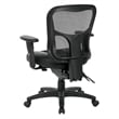 ProGrid High Back Manager Office Chair with Black Leather and Mesh Seat