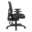 ProGrid High Back Manager Office Chair with Black Leather and Mesh Seat