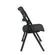 Deluxe Folding Chair With Black ProGrid Seat and Back 2 Pack Gangable