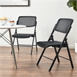 Deluxe Folding Chair With Black ProGrid Mesh Fabric Seat and Back