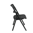Deluxe Folding Chair With Black ProGrid Mesh Fabric Seat and Back