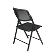 Deluxe Folding Chair With Black ProGrid Mesh Fabric Seat and Back