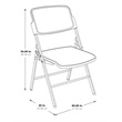 Deluxe Folding Chair With Black ProGrid Mesh Fabric Seat and Back
