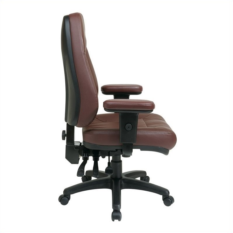 Ergonomic Burgundy Eco Leather Office Chair EC4300EC4