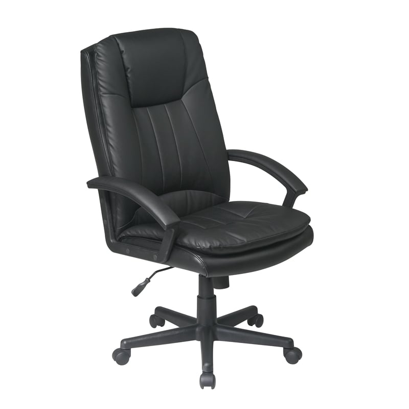 Deluxe High Back Executive Black Bonded Leather Chair