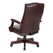 Jamestown Oxblood Red Vinyl Traditional Executive Chair with Padded Arms
