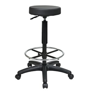 Pneumatic Black Drafting Chair Backless Stool with Vinyl Seat
