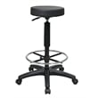 Pneumatic Black Drafting Chair Backless Stool with Vinyl Seat