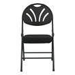 Set of 4 Plastic Folding Chair in Black by Office Star Products