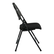 Set of 4 Plastic Folding Chair in Black by Office Star Products
