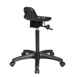 Black Saddle Seat Stool with Seat Angle Adjustment and Pneumatic Seat Height