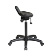 Black Saddle Seat Stool with Seat Angle Adjustment and Pneumatic Seat Height