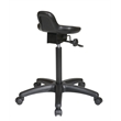 Black Saddle Seat Stool with Seat Angle Adjustment and Pneumatic Seat Height