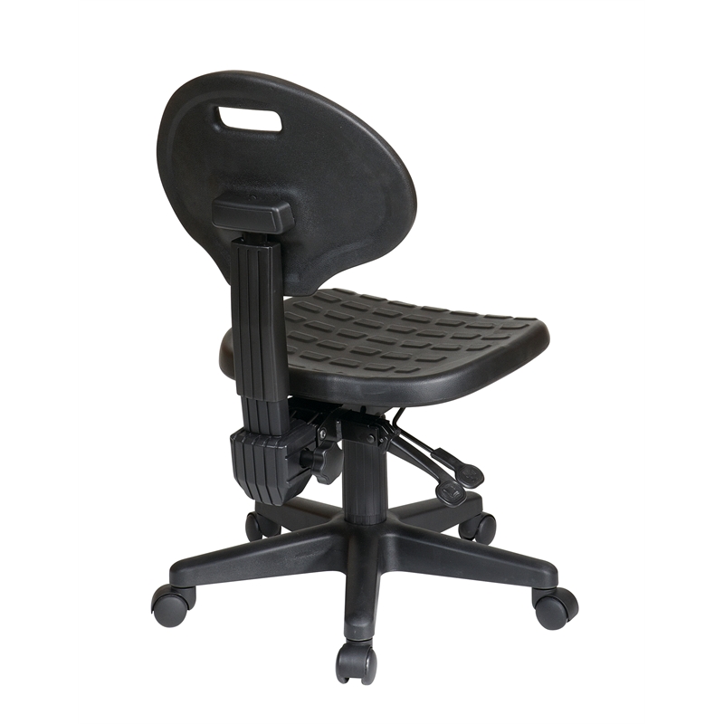 Ergonomic Chair with Seat Tilt and Back Angle Adjustment in Black