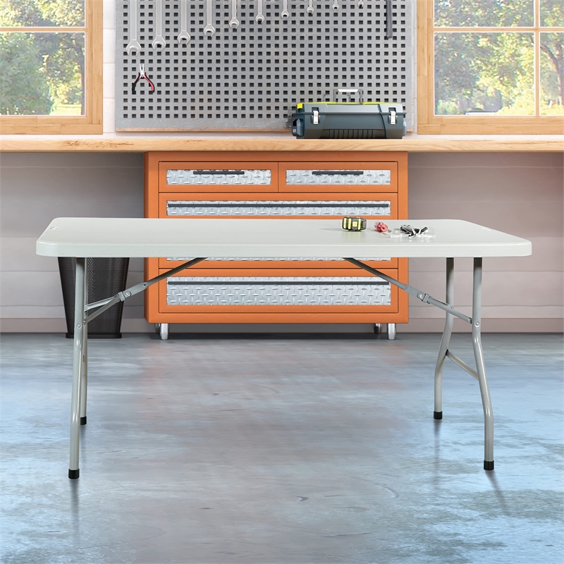 5 foot Resin Light Gray Multi Purpose Table