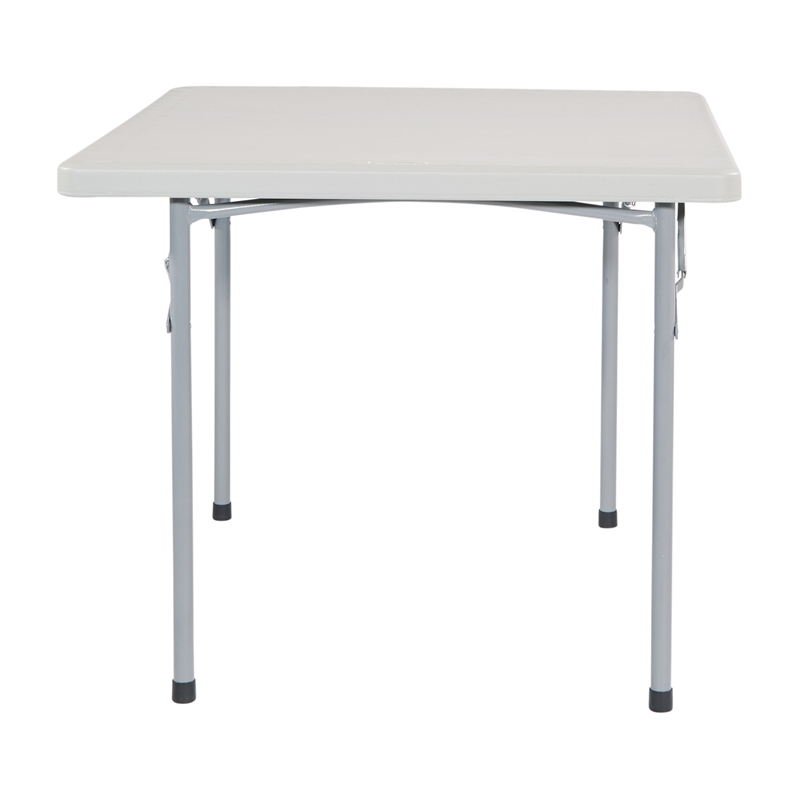 Light Gray 36 inch Multi-Purpose Folding Square Resin Table by Office Star