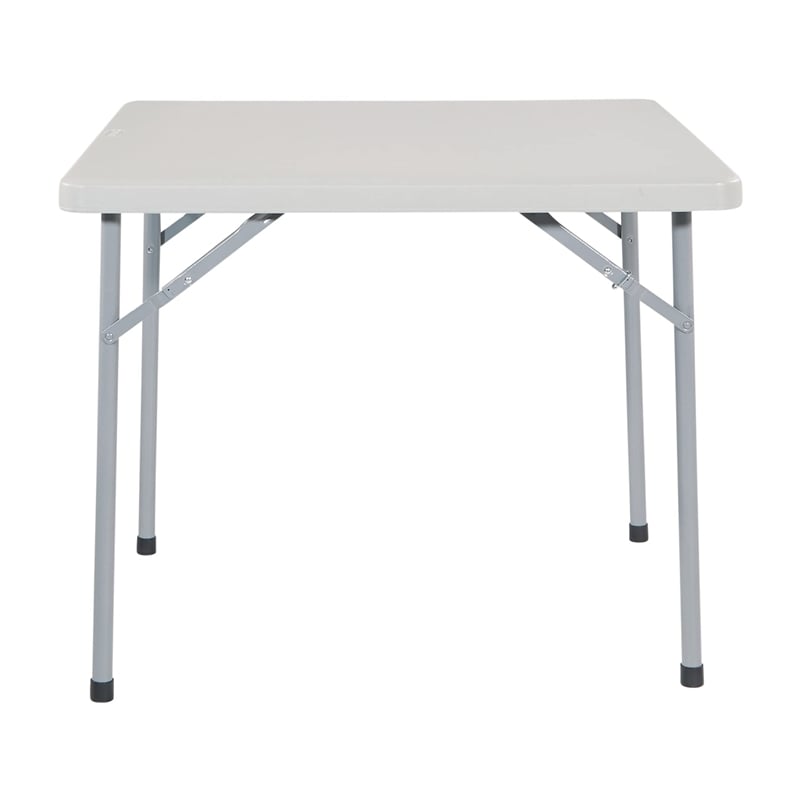 Light Gray 36 inch Multi-Purpose Folding Square Resin Table by Office Star