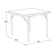 Light Gray 36 inch Multi-Purpose Folding Square Resin Table by Office Star