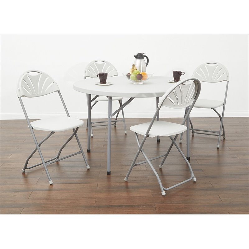 Gray Plastic Folding Chair 4 Pack by Office Star