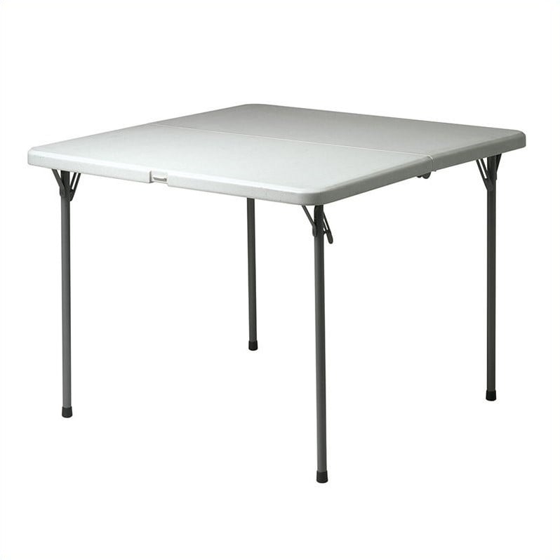 5 Piece Light Gray Resin Folding Table and Chair set