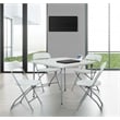5 Piece Light Gray Resin Folding Table and Chair set