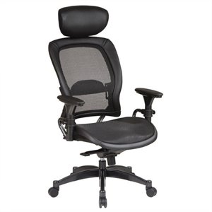 office star space black matrex back ergonomic office chair with headrest