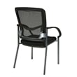 ProGrid Black Visitors Chair with Arms and Titanium Finish Fabric Seat