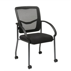 progrid back visitors guest chair in coal black