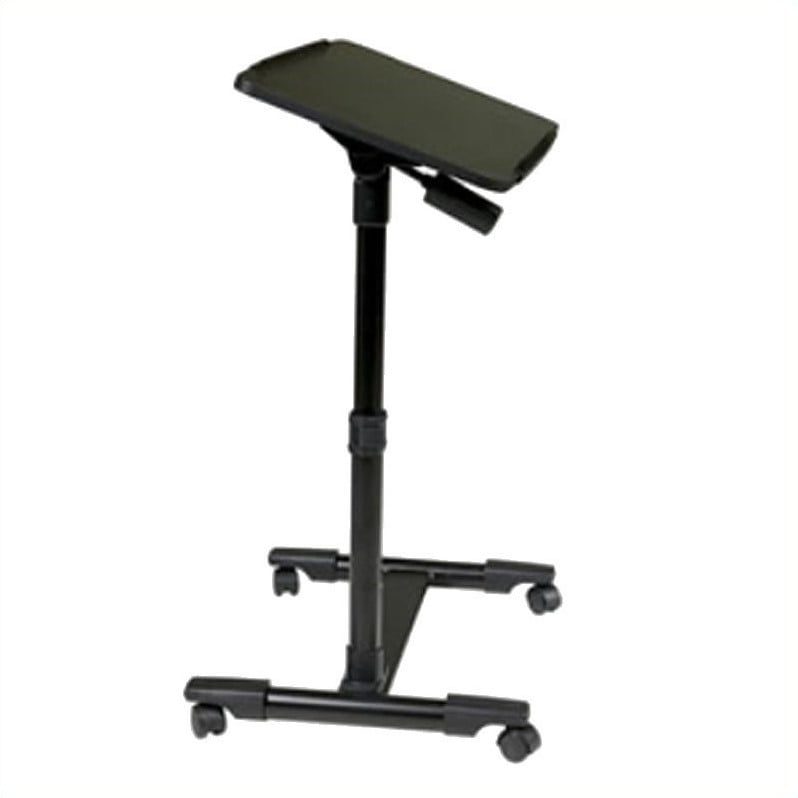 Adjustable Top Mobile Laptop Cart in Black - LT733-3