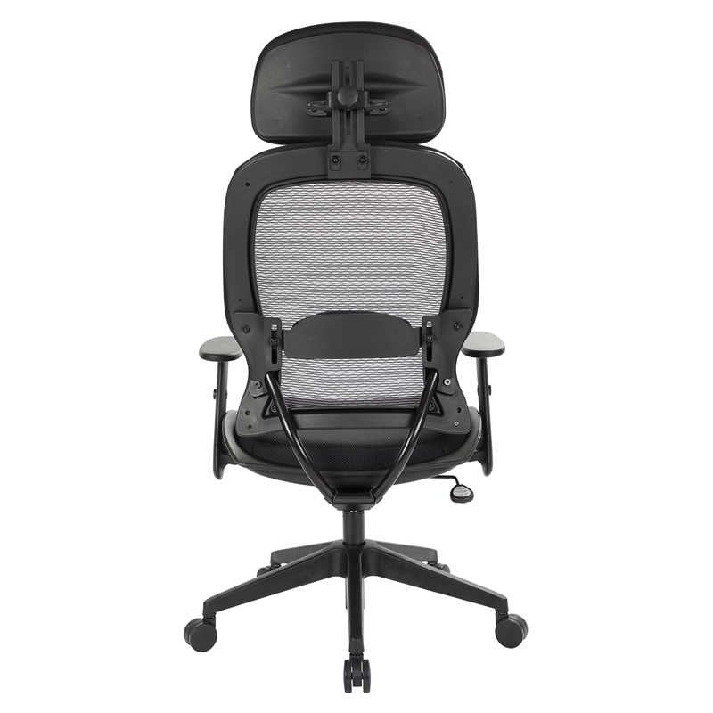 Professional AirGrid Black Back and Mesh Fabric Seat Chair Adjustable Headrest
