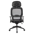 Professional AirGrid Black Back and Mesh Fabric Seat Chair Adjustable Headrest