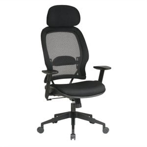 professional airgrid black back and mesh fabric seat chair adjustable headrest