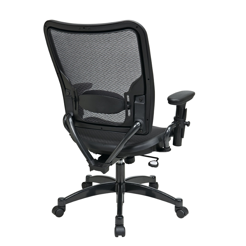 Air Grid Black Fabric Seat Back Adjustable Arms and Lumbar Managers Chair