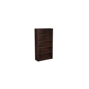 napa espresso 5 shelf bookcase engineered wood by office star