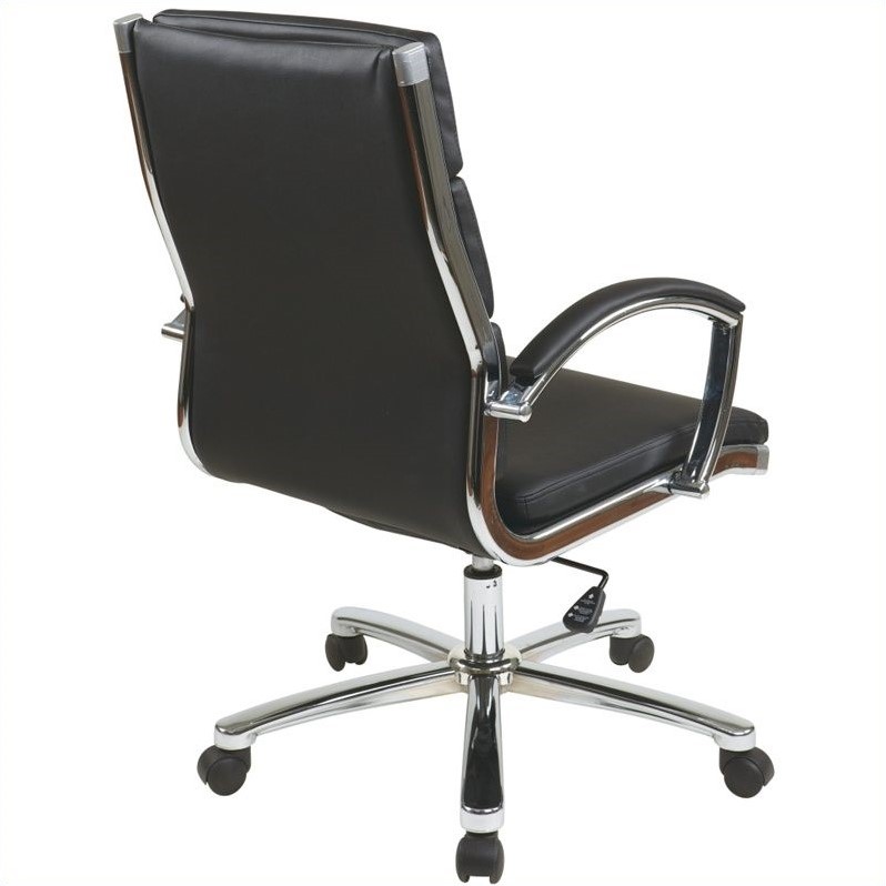Executive Black Faux Leather Chair by Office Star Cymax Business