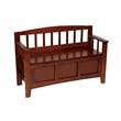 Metro Entry Way Bench in Engineered Wood with Walnut Brown finish