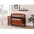 Metro Entry Way Bench in Engineered Wood with Walnut Brown finish