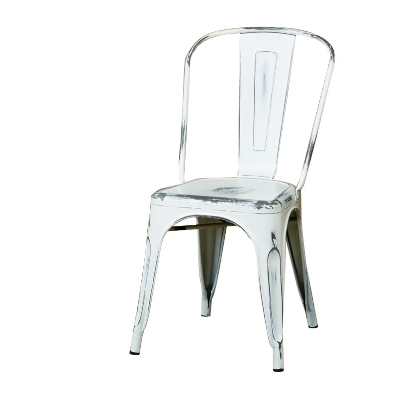 Metal Dining Chair in Antique White (Set of 2) BRW29A2AW