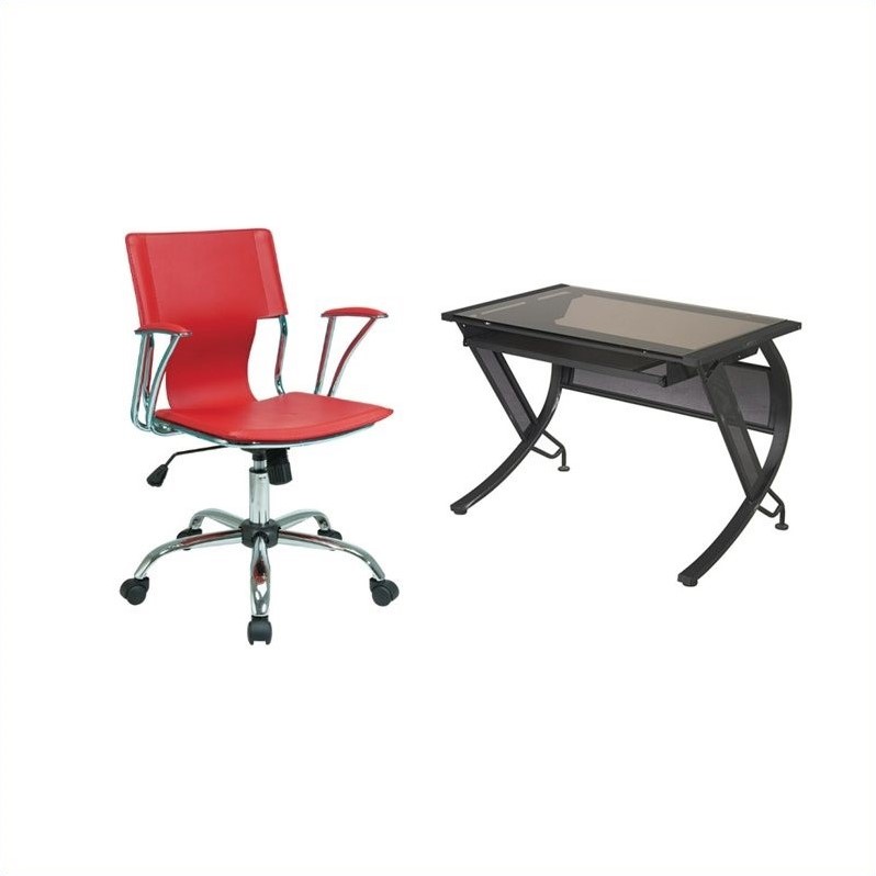 Desk With Keyboard And Dorado Vinyl Office Chair Hzn25 Dor26 Desk With Keyboard And Dorado Vinyl Office Chair