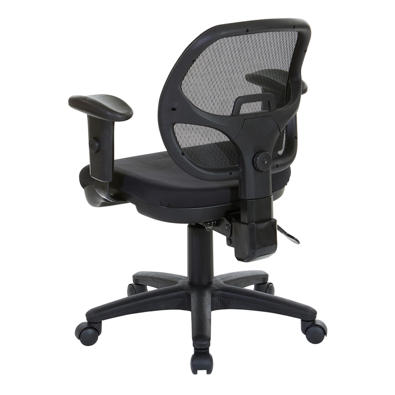 Ergonomic Task Office Chair with Adjustable Arms in Coal Black