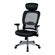Professional Light Air Grid Back Chair with Headrest in Gray Fabric