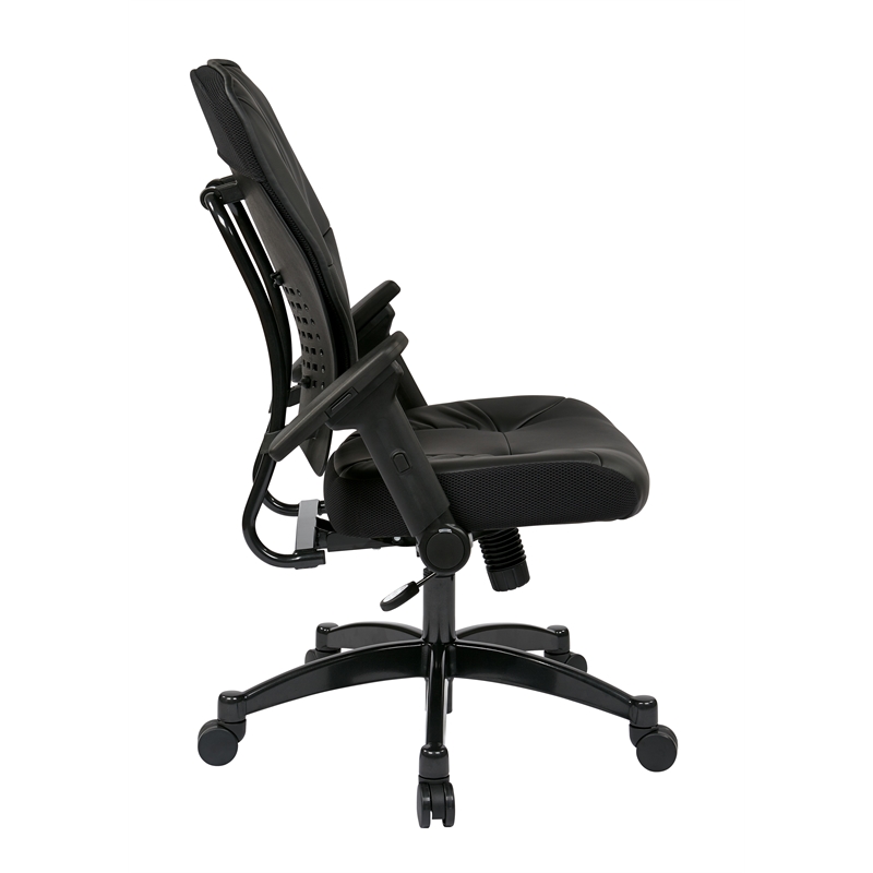 Black Bonded Leather Seat and Back Managers Chair