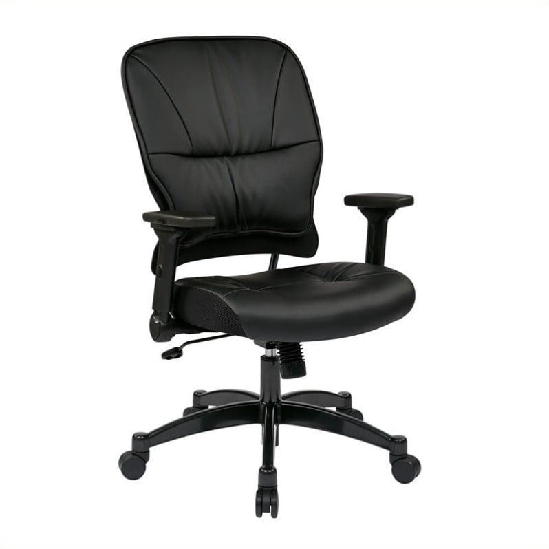 Black Bonded Leather Seat and Back Managers Chair