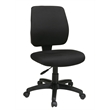 Task Office Chair with Ratchet Back Height Adjustment in Coal Black Fabric